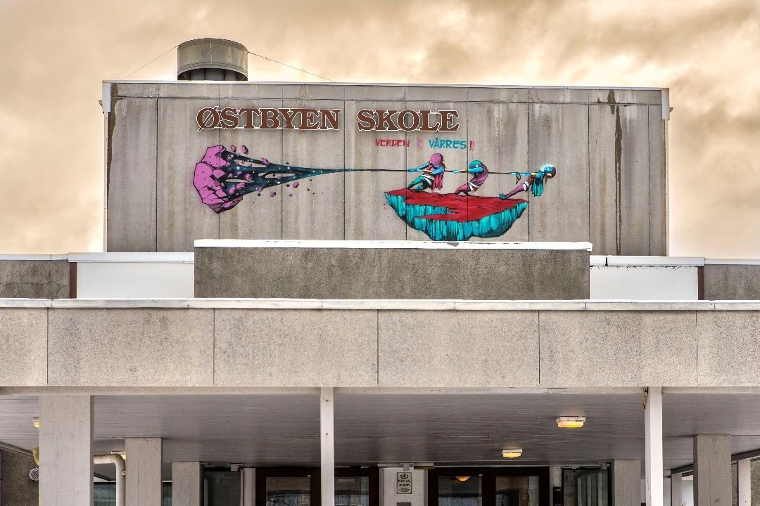 bodo school Norway mural art Deih 2017