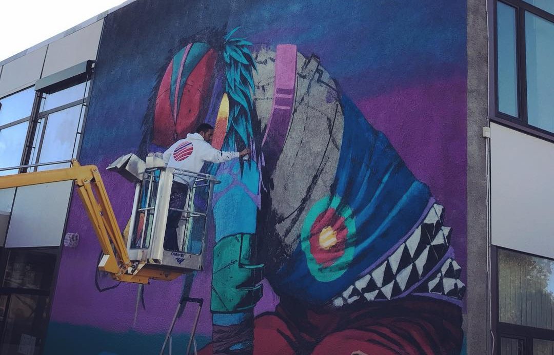 bodo school Norway mural art Deih 2017